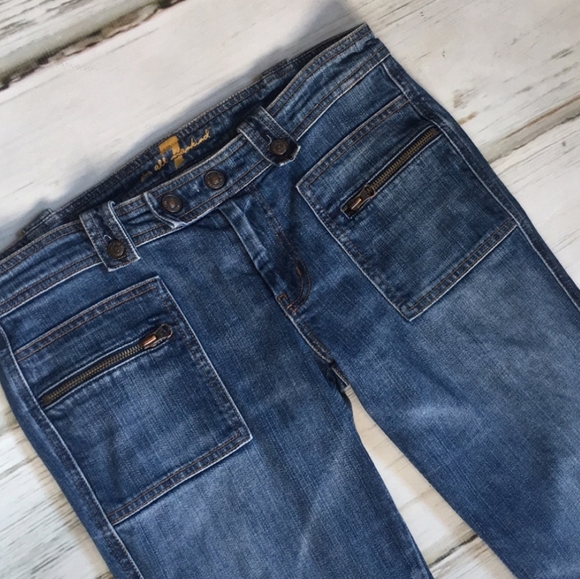7 For All Mankind Utility Tab Zip Pocket Jeans - Picture 4 of 7